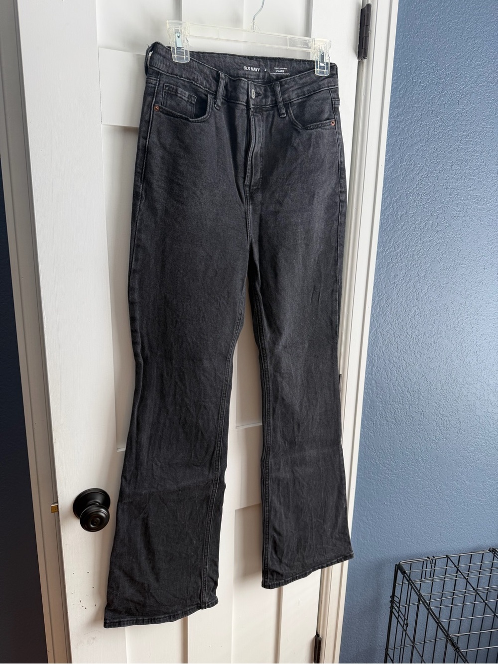Old Navy Women's High Rise Black Flare Jeans